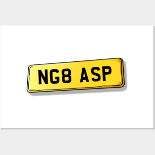 NG8 ASP Aspley Number Plate Posters and Art